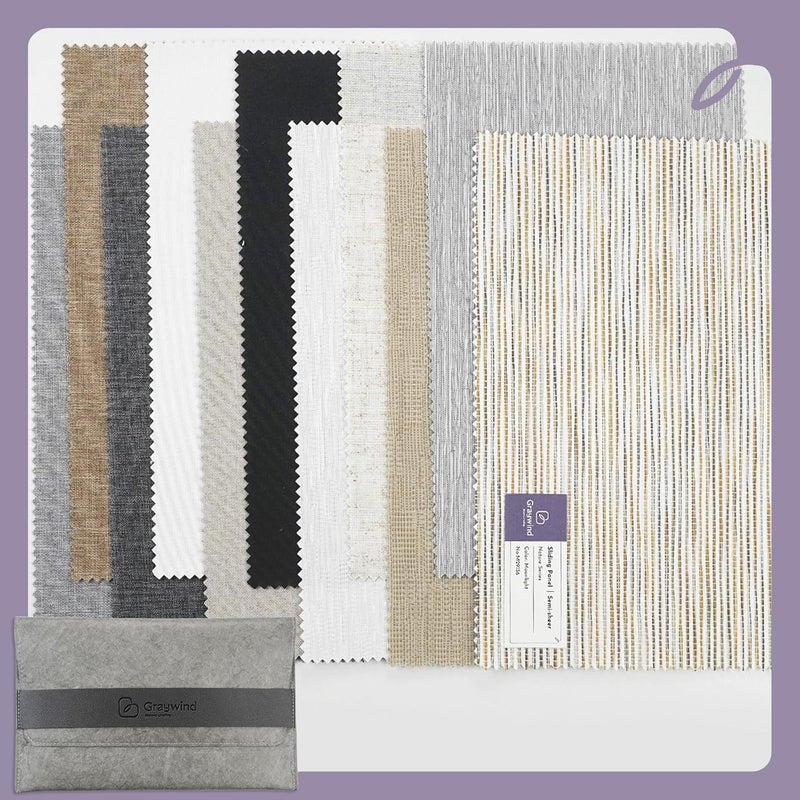 Graywind Sliding Panels Blackout Panel Track Blinds Shades for Patio Sliding Door, One Size (Fabric Samples) - Image 2